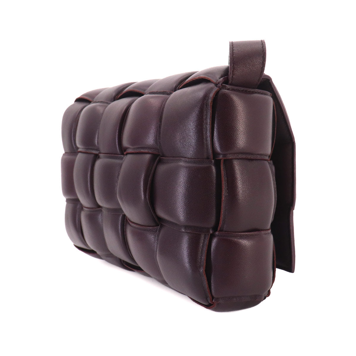 Intrecciato Padded Cassette Shoulder Bag Purple 591970