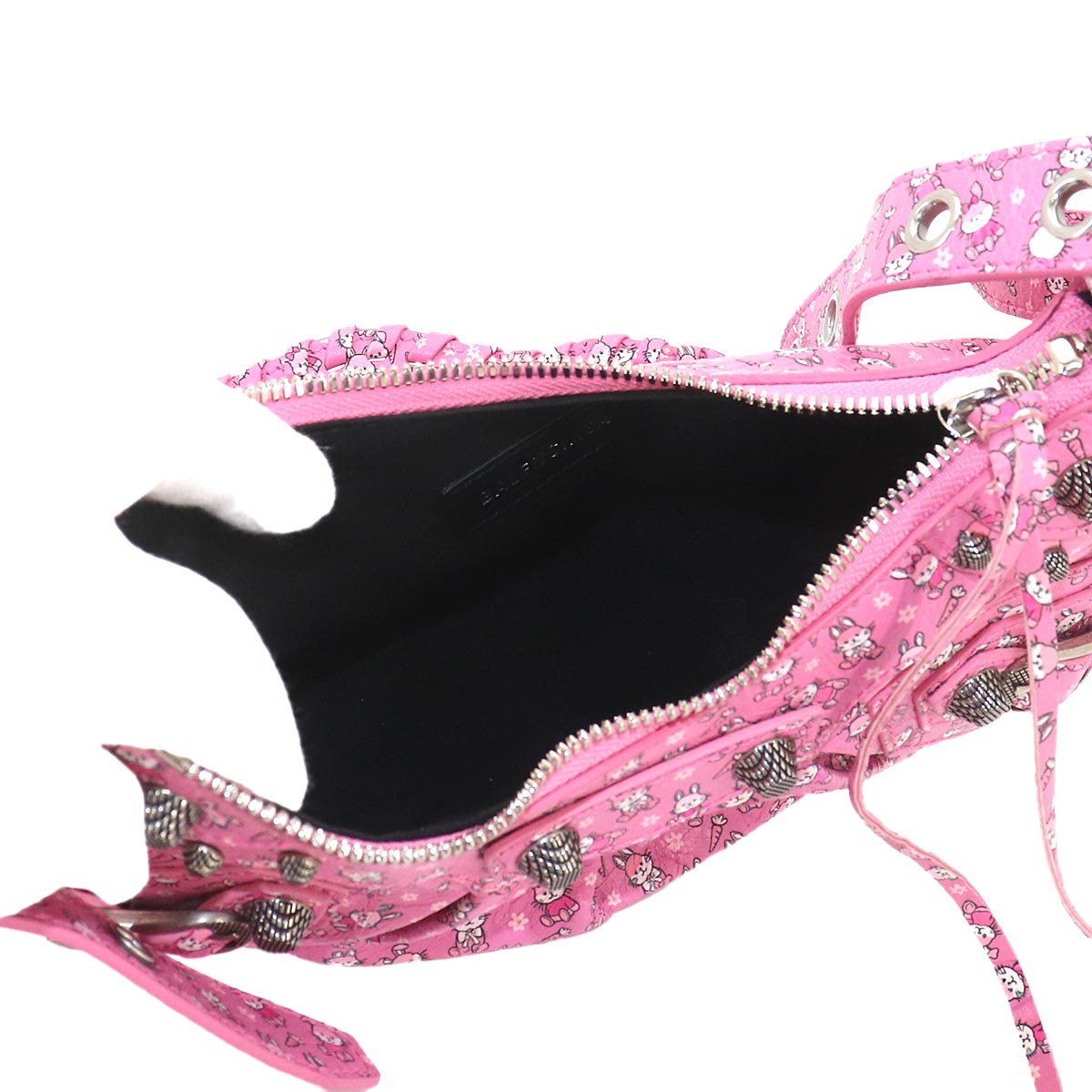 Le Cagole XS Shoulder Bag Leather Pink Rabbit 671309 Purse