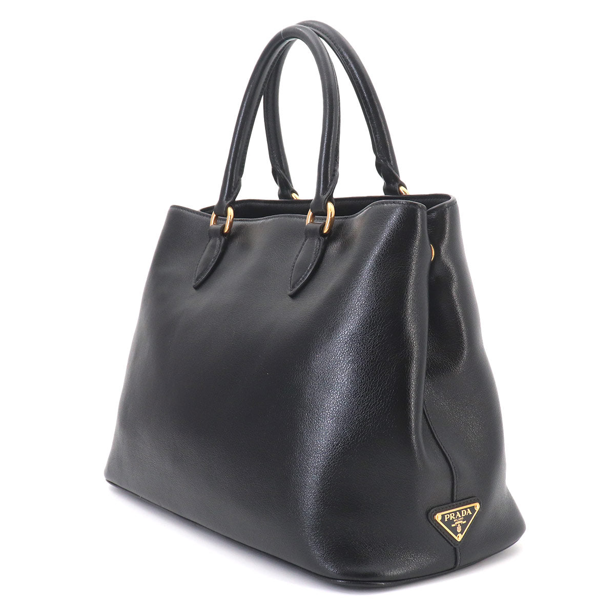 Hand Shoulder Bag Leather Black Purse