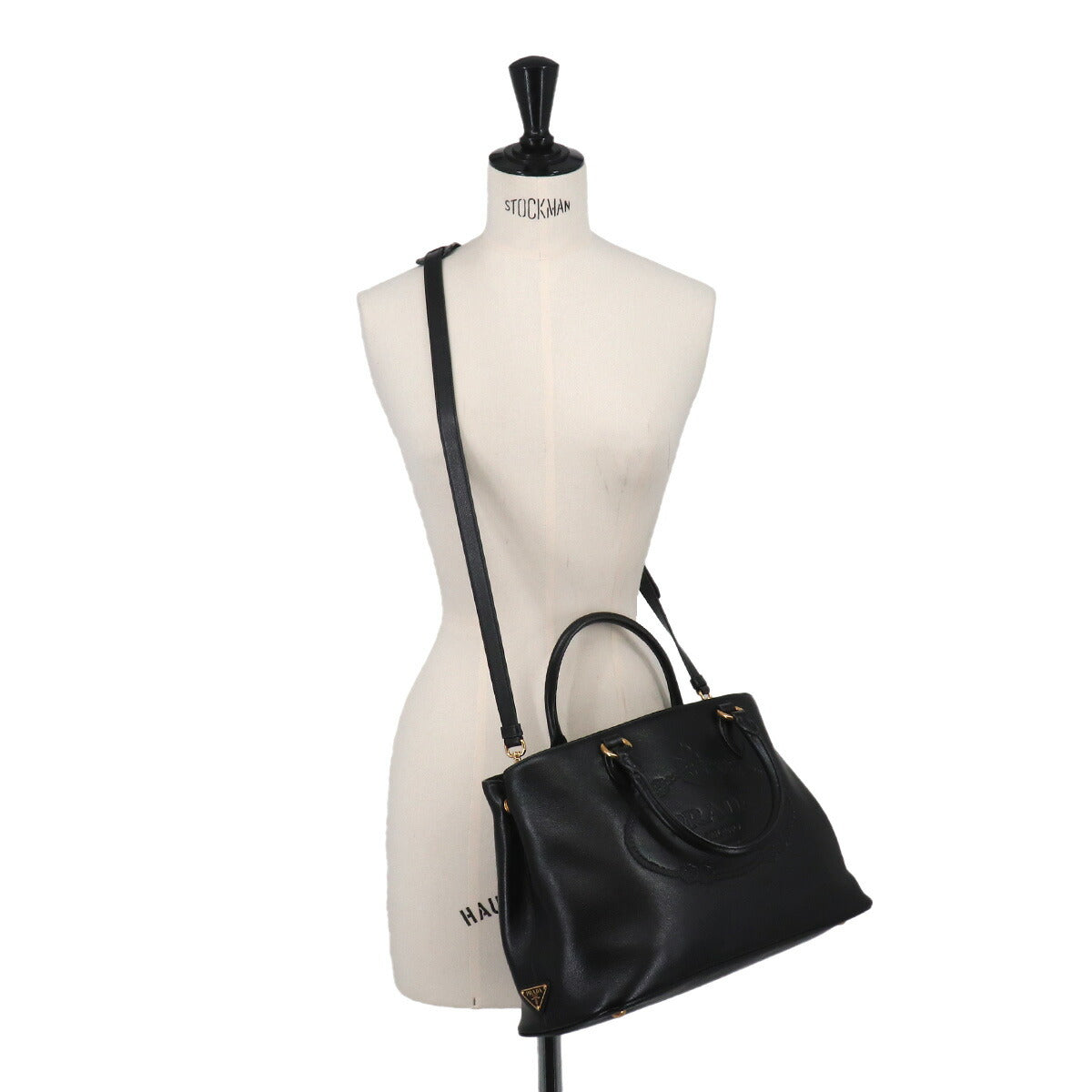 Hand Shoulder Bag Leather Black Purse