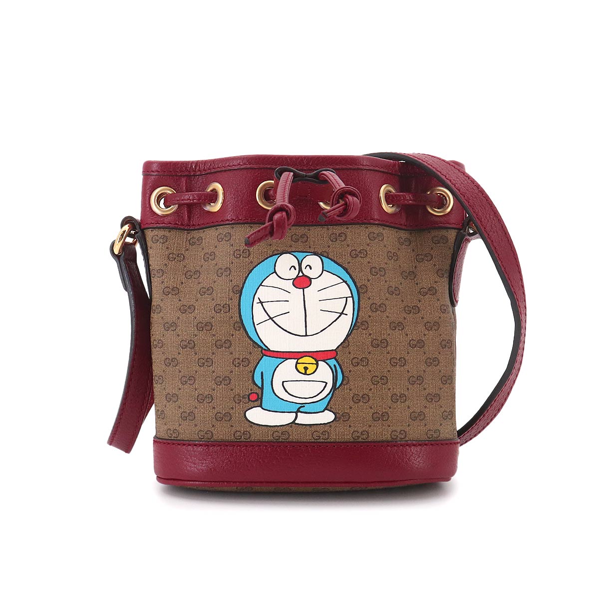 Doraemon Mini GG Supreme mini bucket Bag Shoulder Brown Red