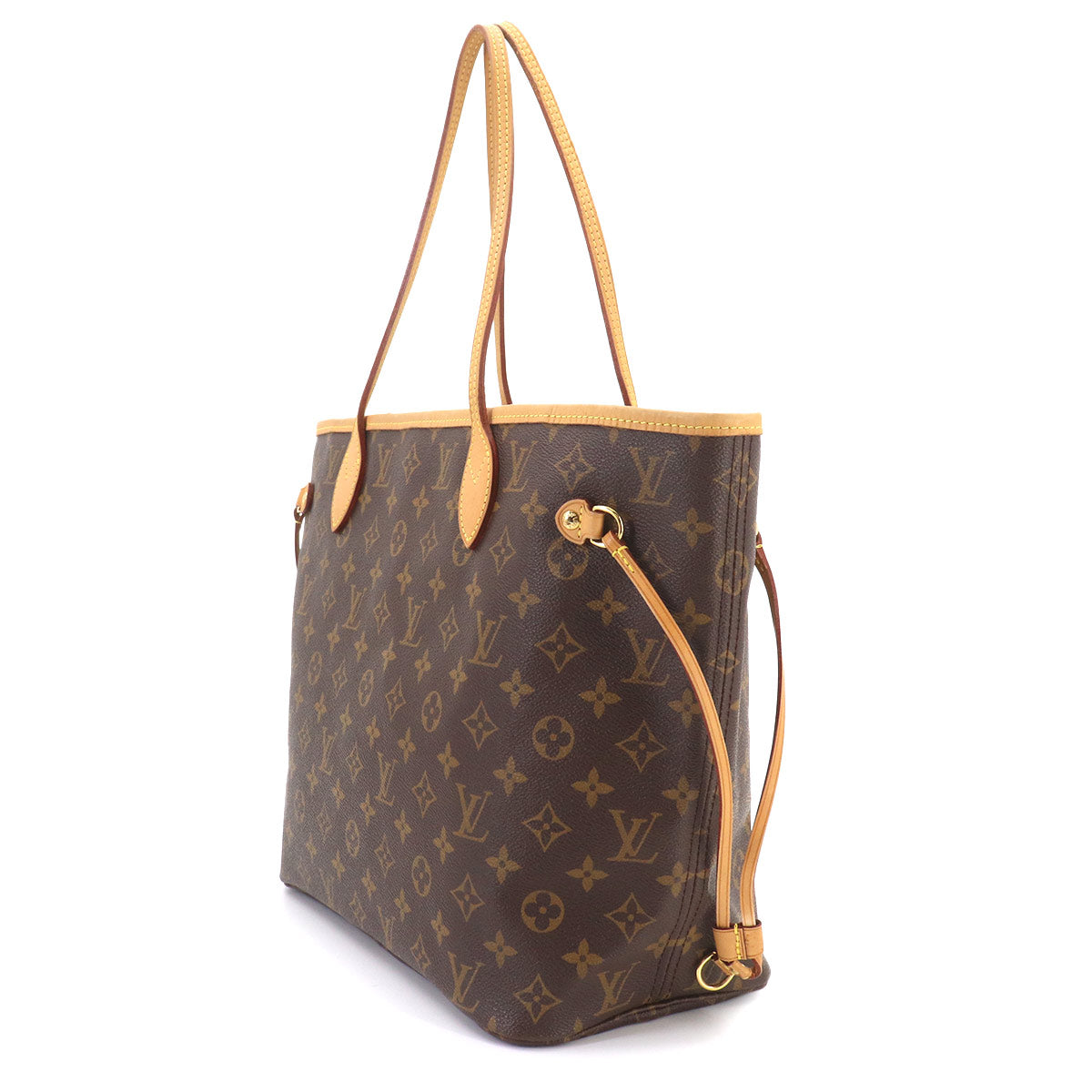 Monogram Neverfull MM Tote Bag Brown Pivoine M41178