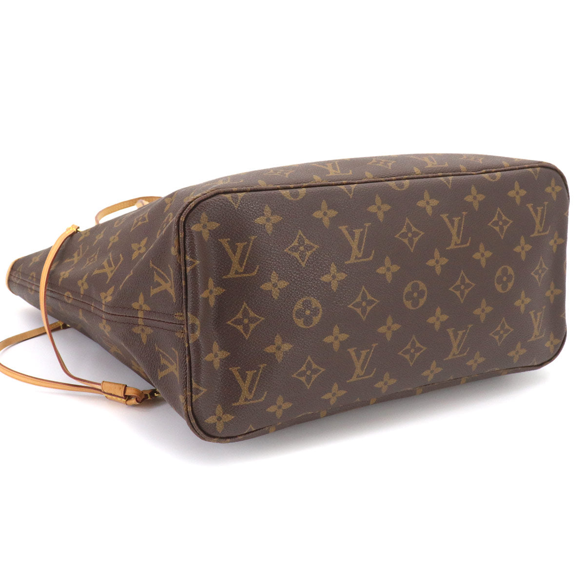Monogram Neverfull MM Tote Bag Brown Pivoine M41178