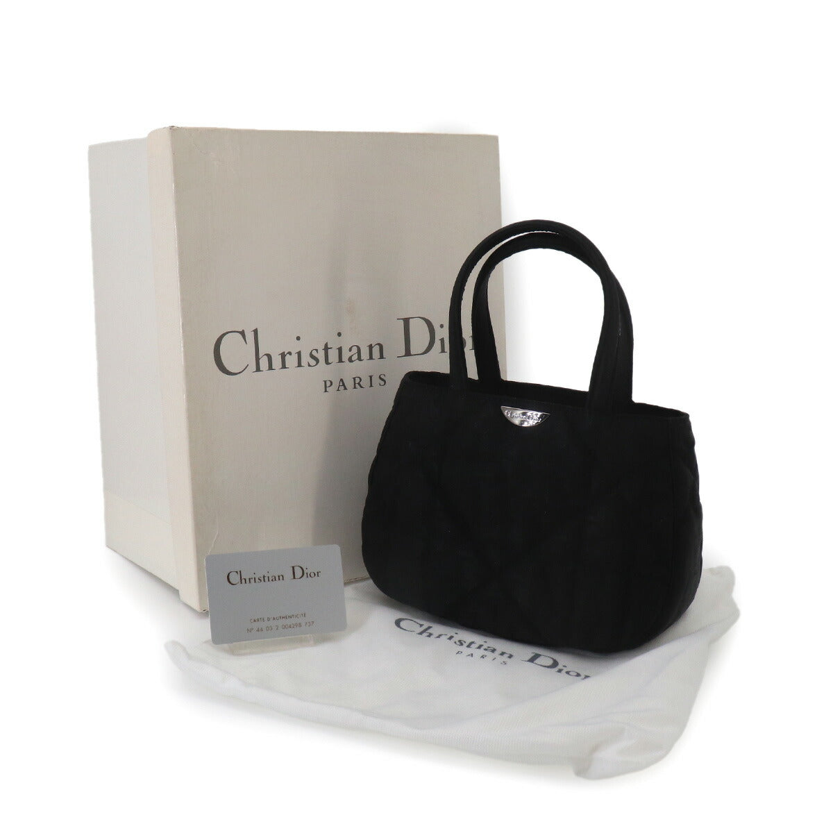 Trotter Mini Hand Bag Nylon Leather Black Purse