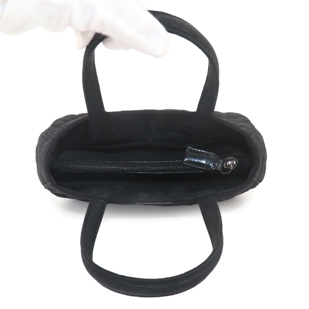 Trotter Mini Hand Bag Nylon Leather Black Purse