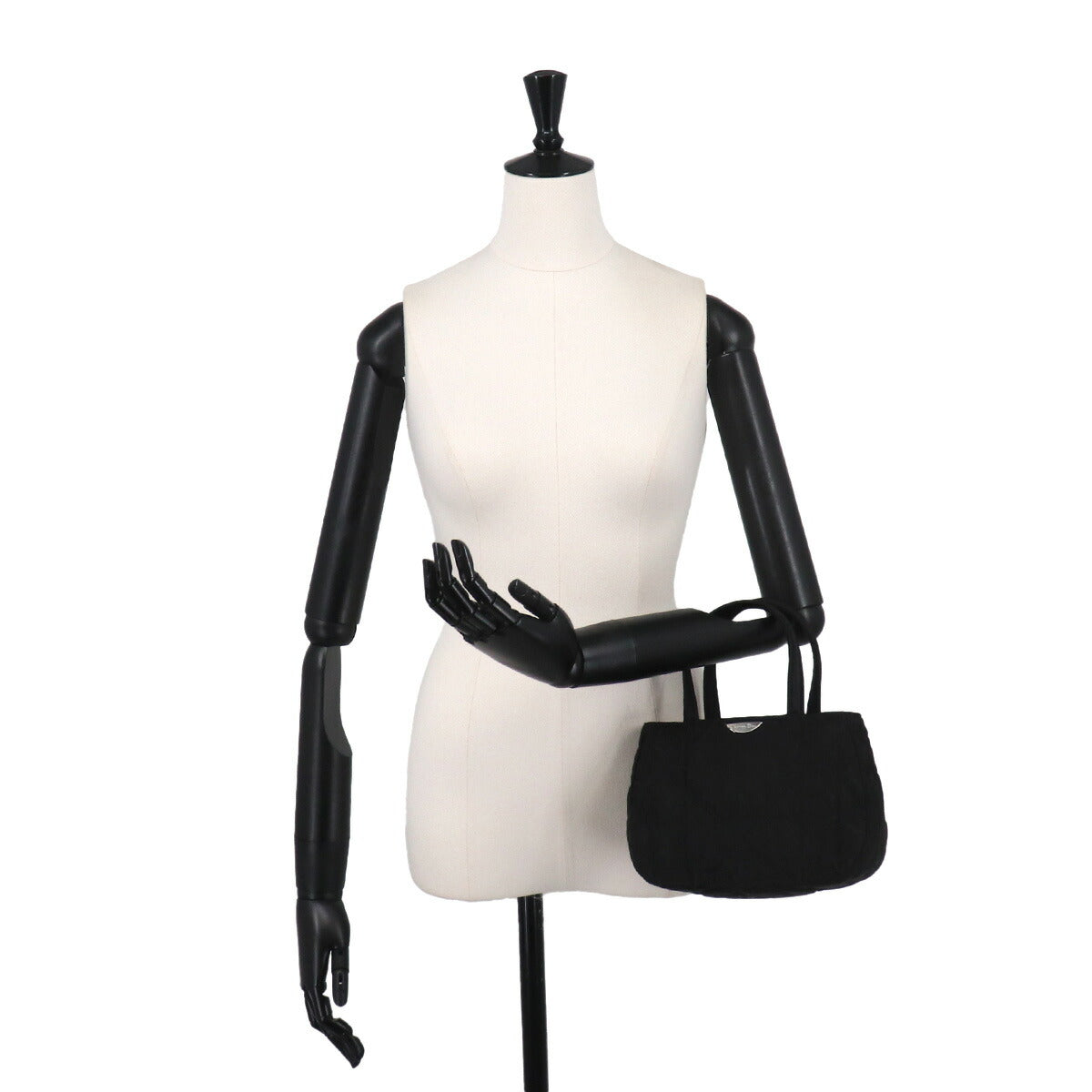 Trotter Mini Hand Bag Nylon Leather Black Purse