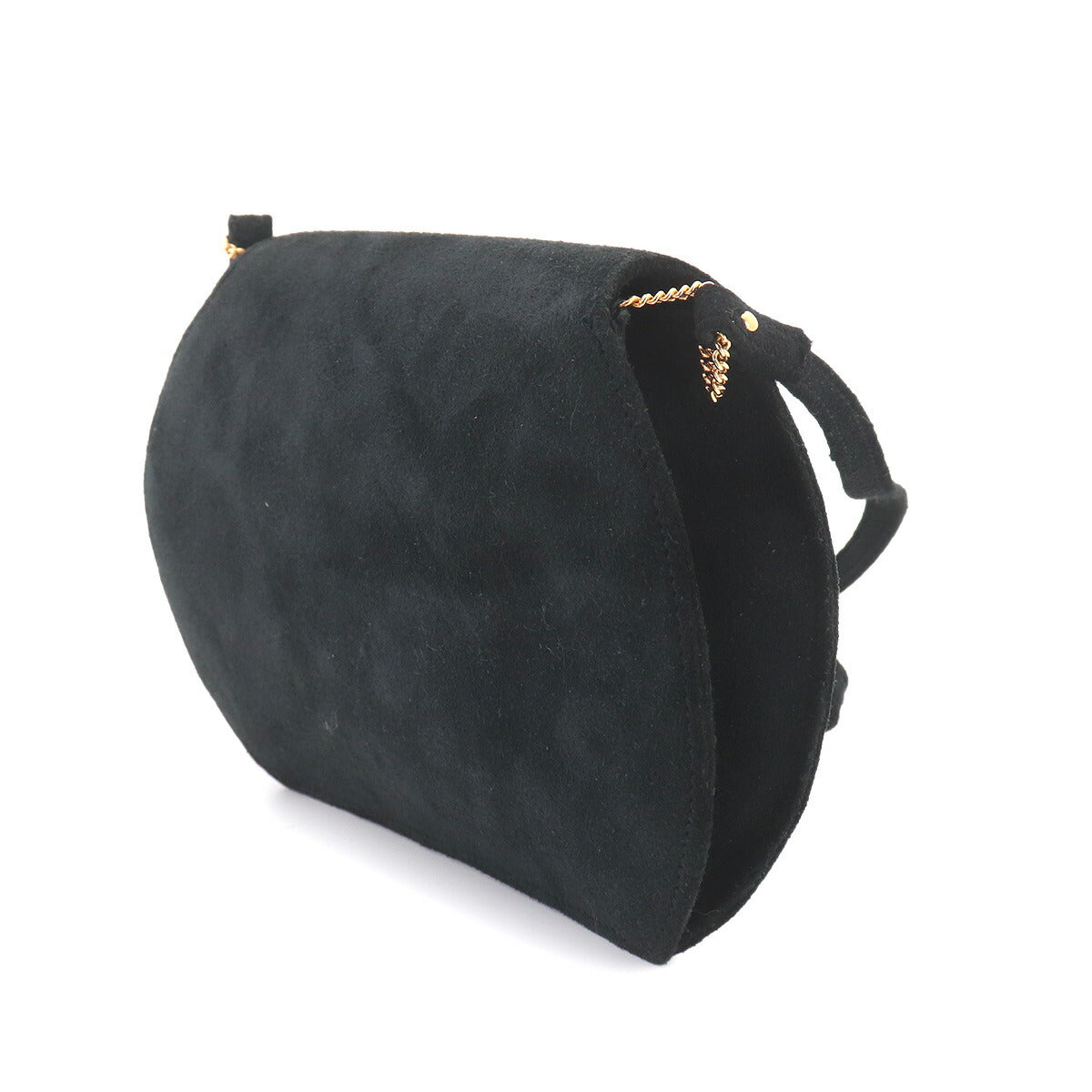 Shoulder Bag Suede Black Vintage Purse