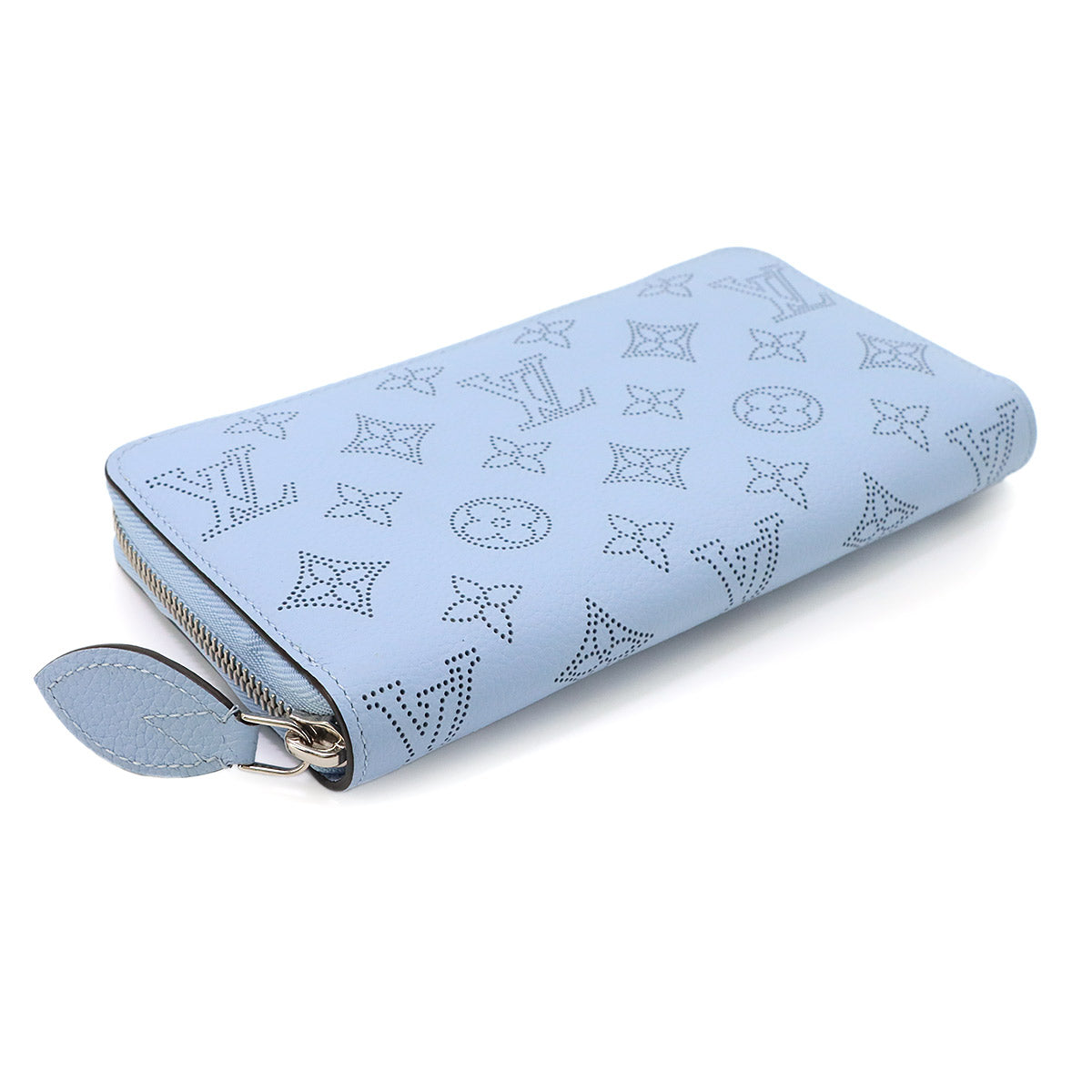 Mahina Zippy Wallet Leather Bleu Nuage M81053 Purse