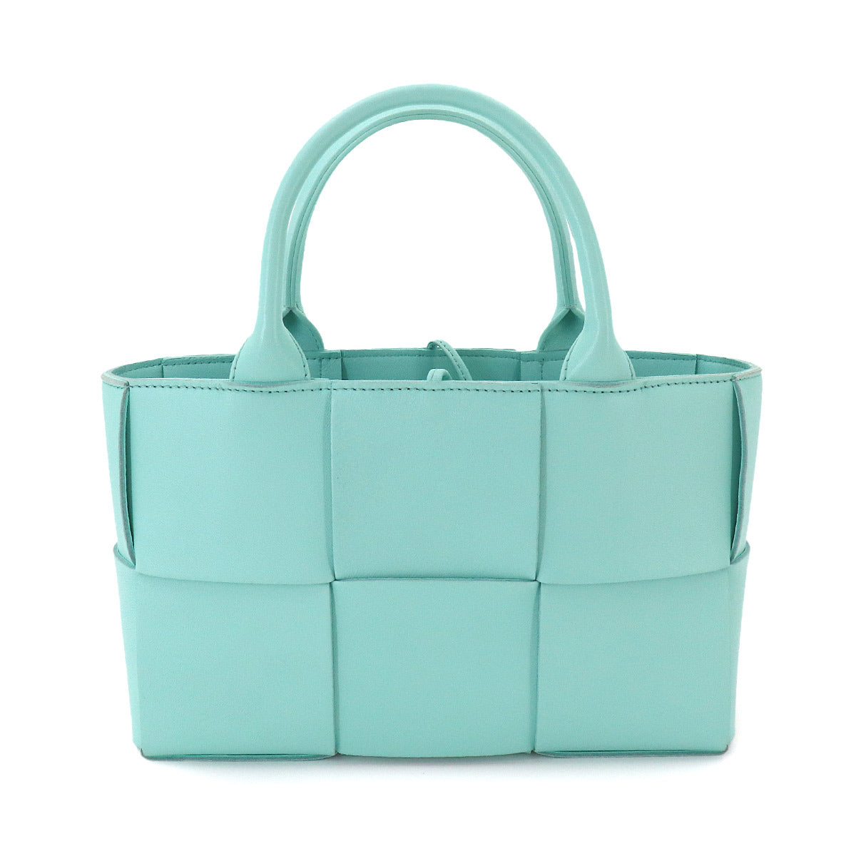 Intrecciato Mini Arco Hand Shoulder Bag Leather Blue