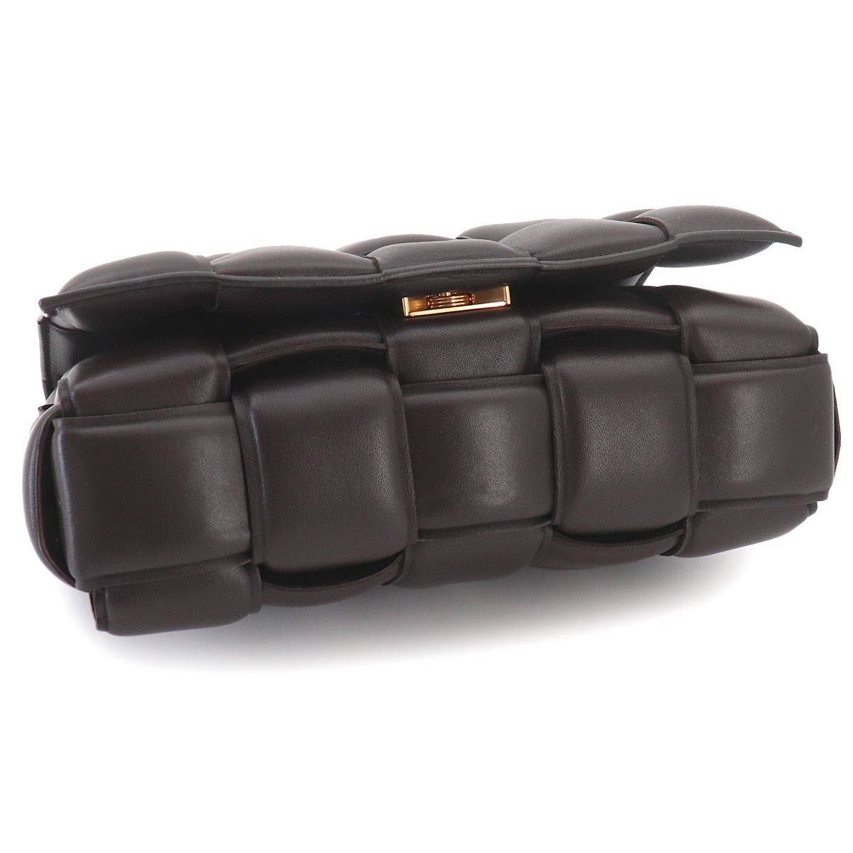 Intrecciato Chain Cassette Hand Shoulder Bag Brown