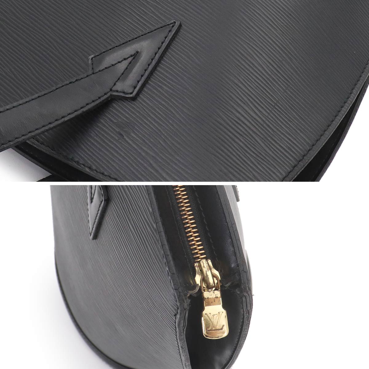 Epi Saint Jacques Shopping Tote Bag Leather Noir M52262