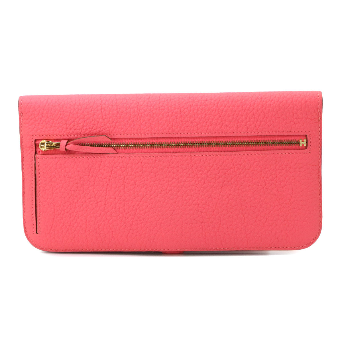Dogon Long Wallet Togo Rose Lipstick Purse