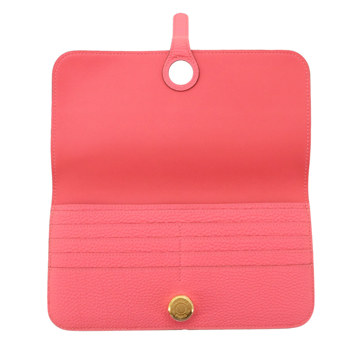 Dogon Long Wallet Togo Rose Lipstick Purse