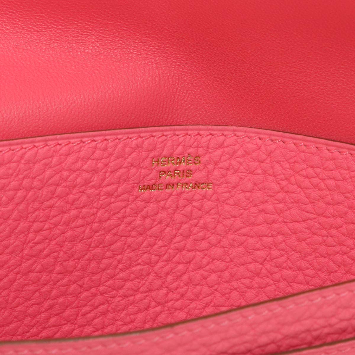 Dogon Long Wallet Togo Rose Lipstick Purse