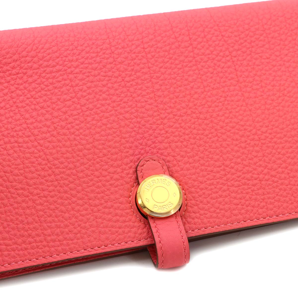 Dogon Long Wallet Togo Rose Lipstick Purse