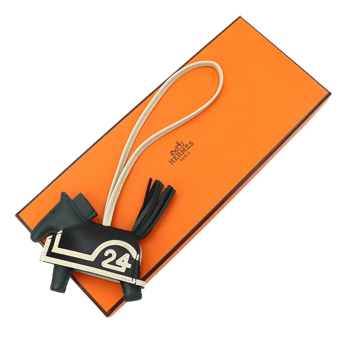 Rodeo Robeo PM Bag Charm Agneau Milo Vert Mangrove Black Craie