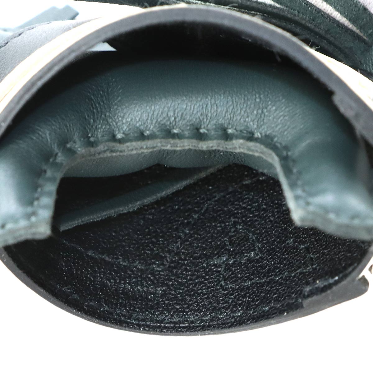Rodeo Robeo PM Bag Charm Agneau Milo Vert Mangrove Black Craie