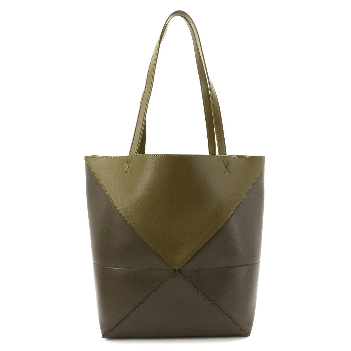 Medium Puzzle Fold tote Bag Leather Khaki Purse