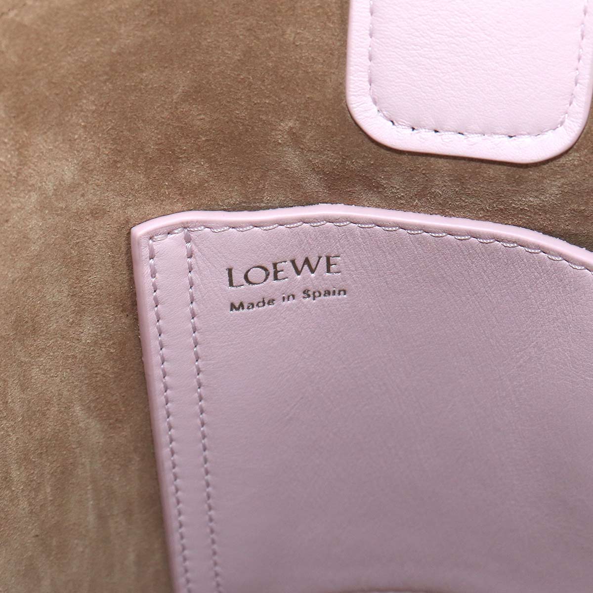 LOEWE Pebble Bucket Bag Mini Hand Shoulder Bag Leather Blossom