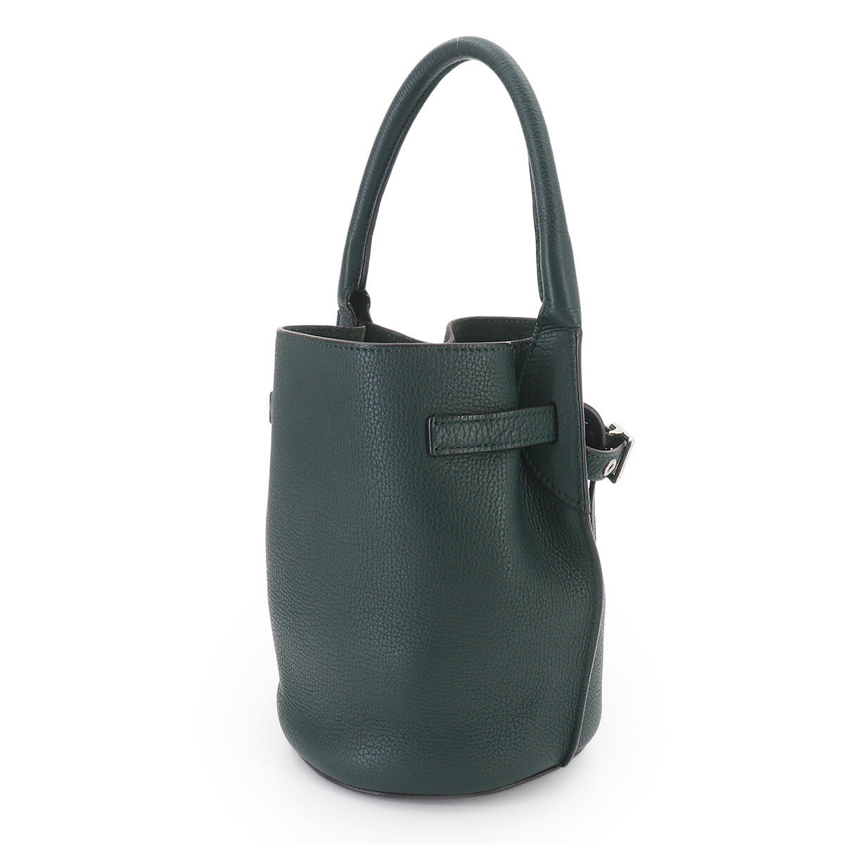 Big Bag Bucket Nano Hand Shoulder Bag Leather Green 187243