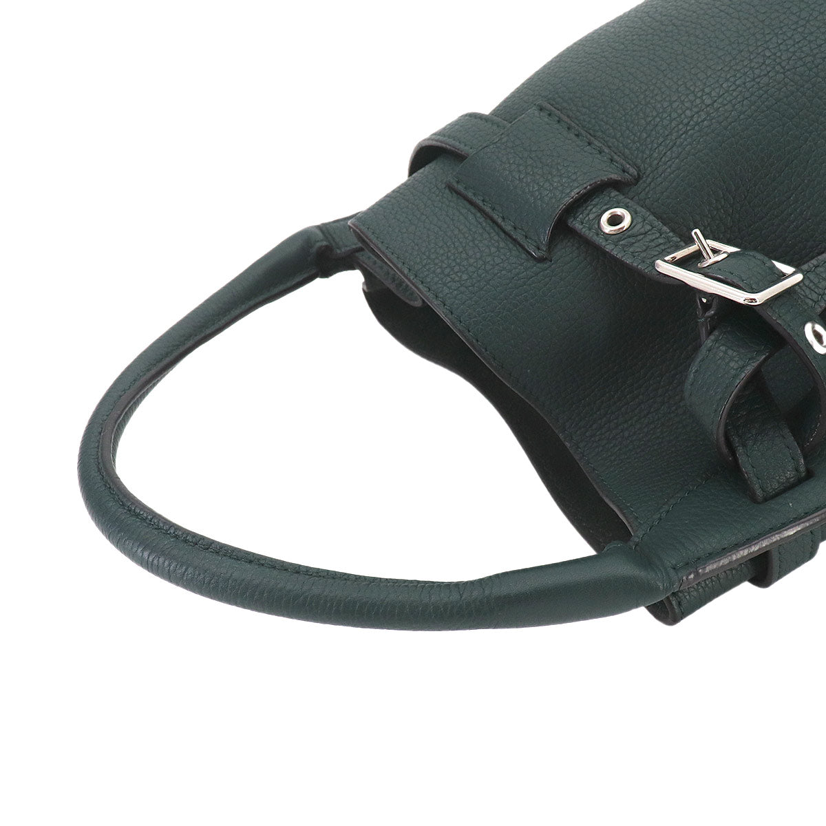 Big Bag Bucket Nano Hand Shoulder Bag Leather Green 187243