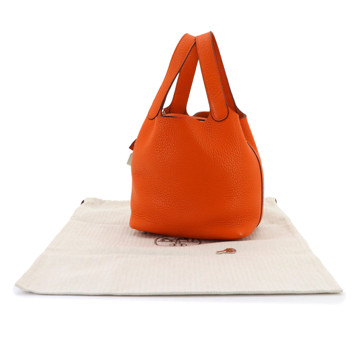 Picotin Lock PM Hand Bag Taurillon Clemence Orange