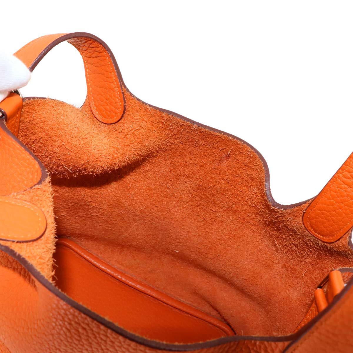 Picotin Lock PM Hand Bag Taurillon Clemence Orange