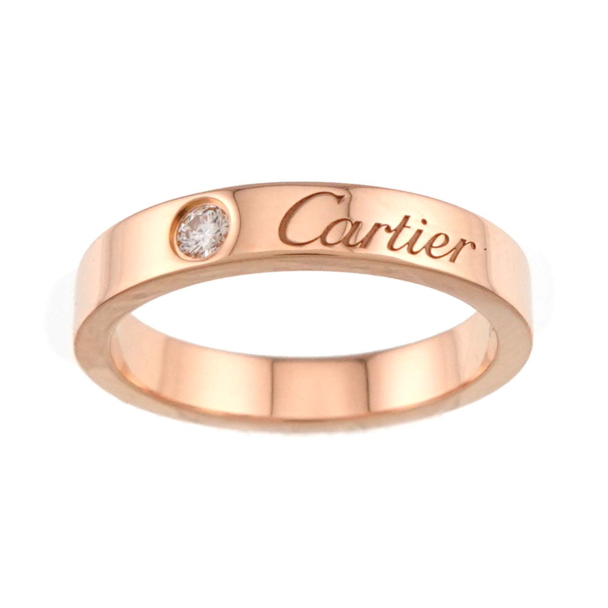 C de Diamond Ring 18K Pink Gold 750 Size46 3.75(US)