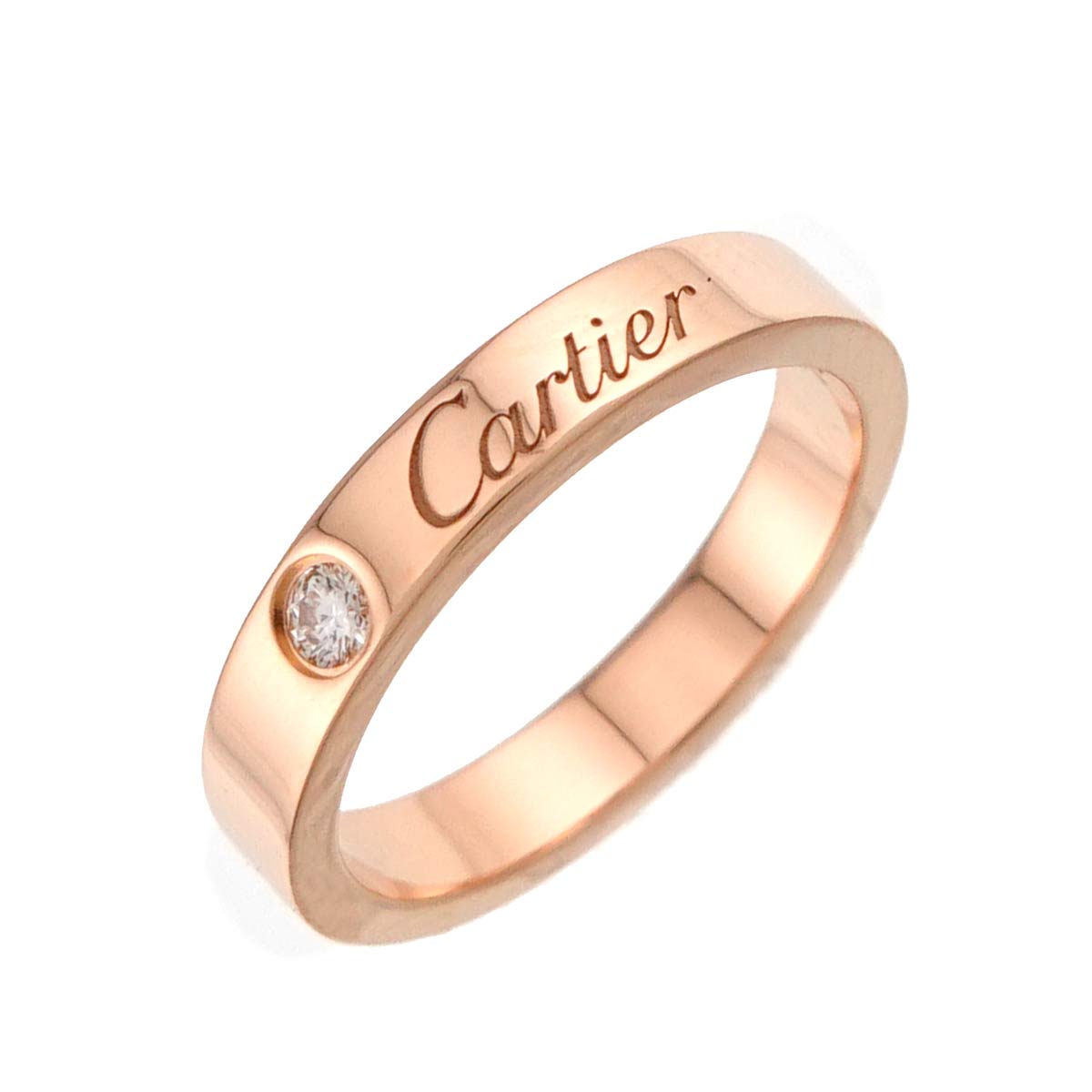 C de Diamond Ring 18K Pink Gold 750 Size46 3.75(US)
