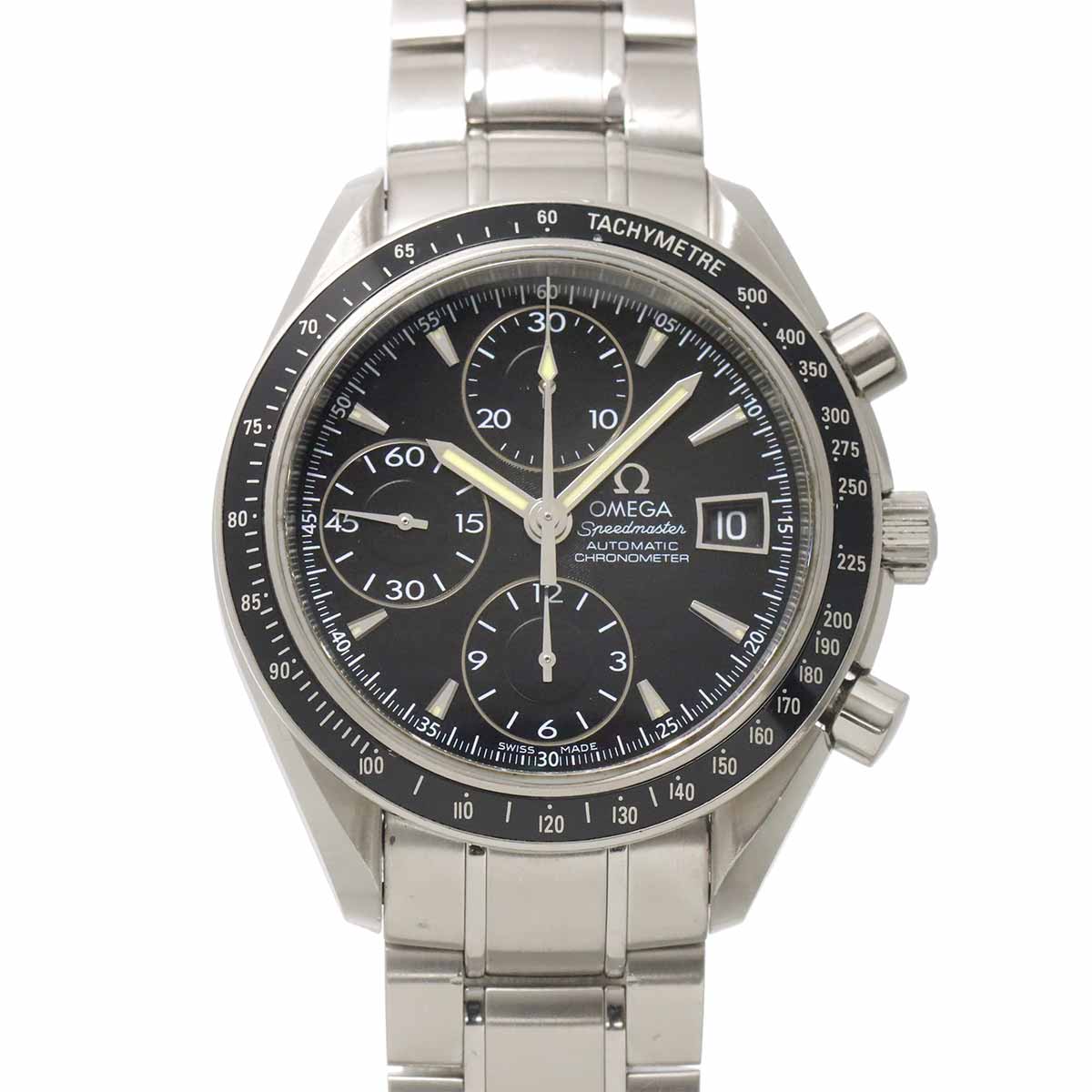 Speedmaster Date 3210 50 Chronograph Automatic Black Dial Mens