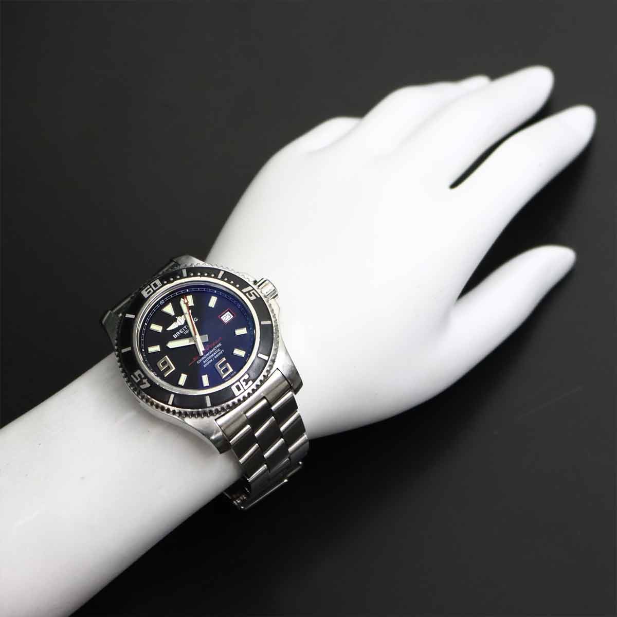 Super Ocen 44 A17391 Black Dial Automatic Mens Watch