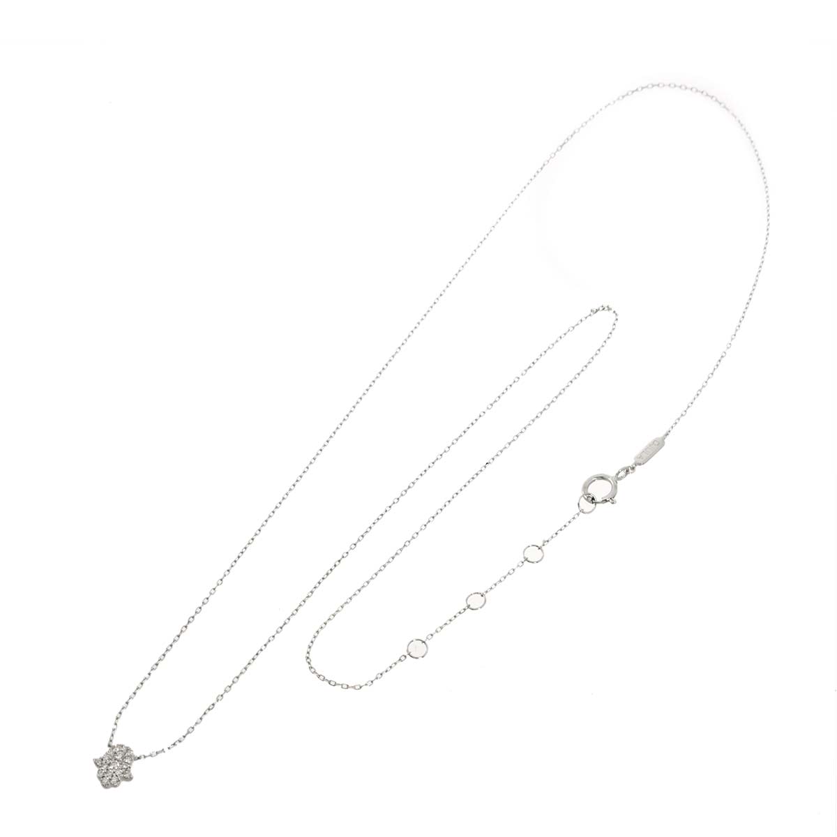 Diamond 0.07ct Necklace 18K WG White Gold 750