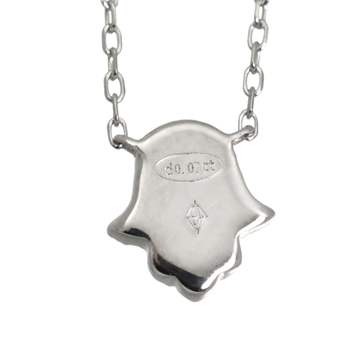 Diamond 0.07ct Necklace 18K WG White Gold 750