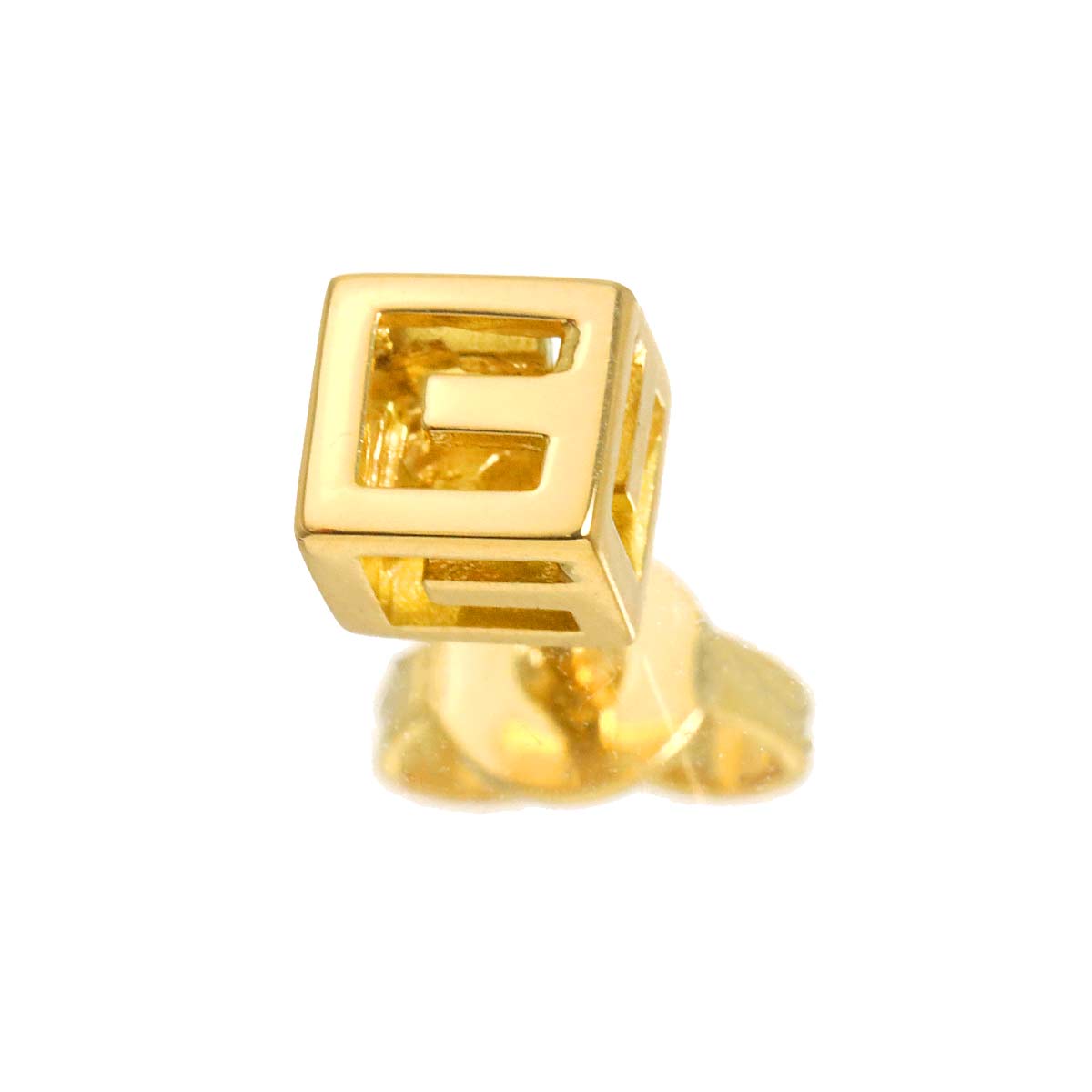 GCube Earring Pierced 18K YG 750 One Piece only