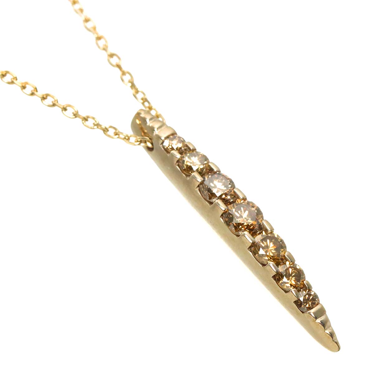 Diamond 0.50ct Necklace 18K Brown Gold 750