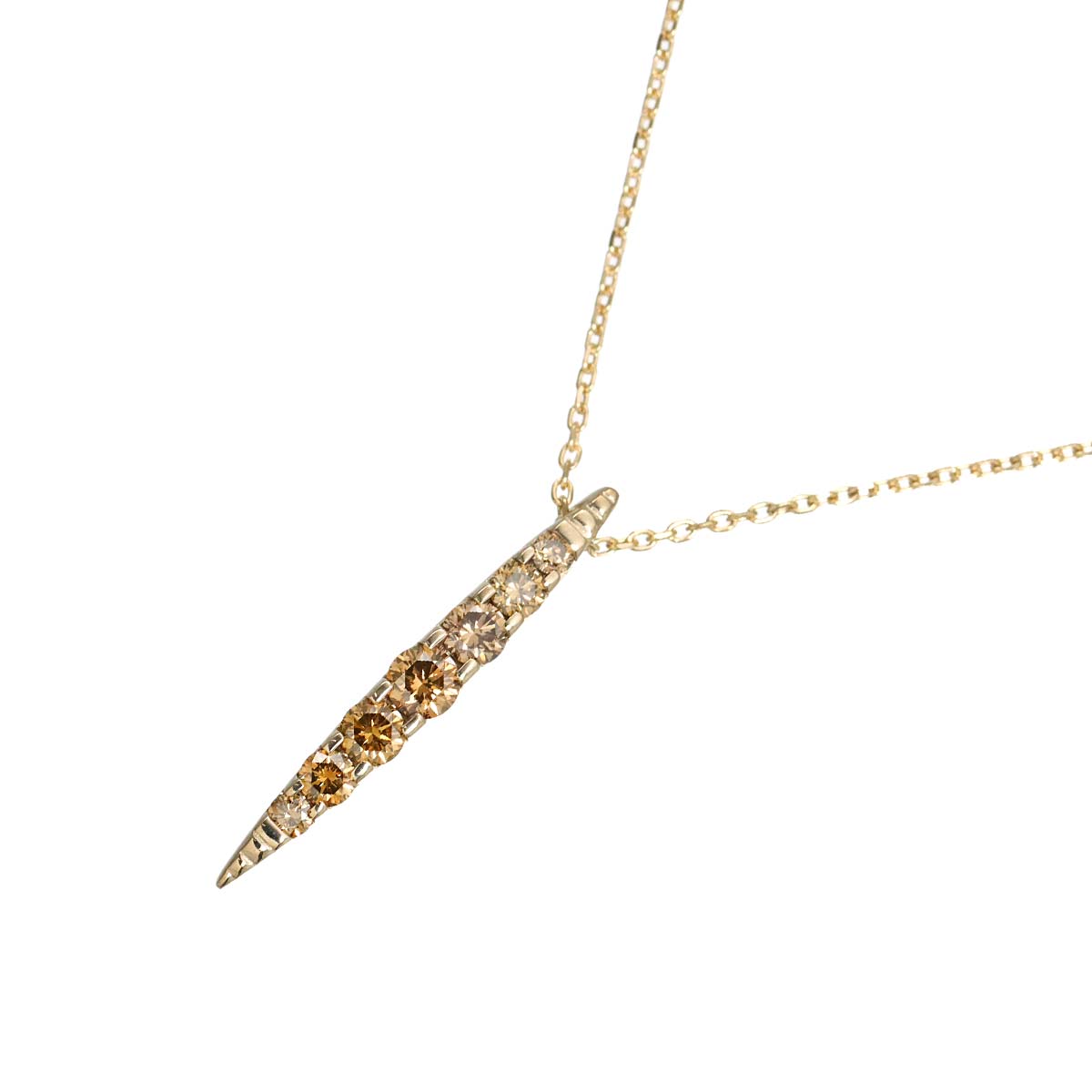 Diamond 0.50ct Necklace 18K Brown Gold 750