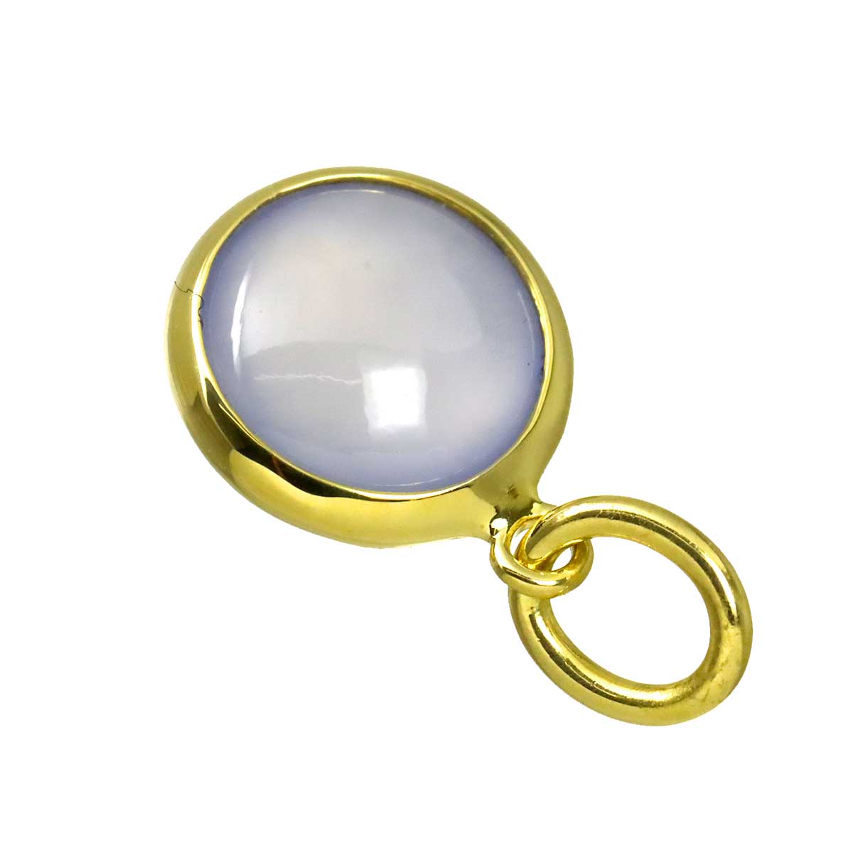 Chalcedony Pendant Top 18K Yellow Gold 750