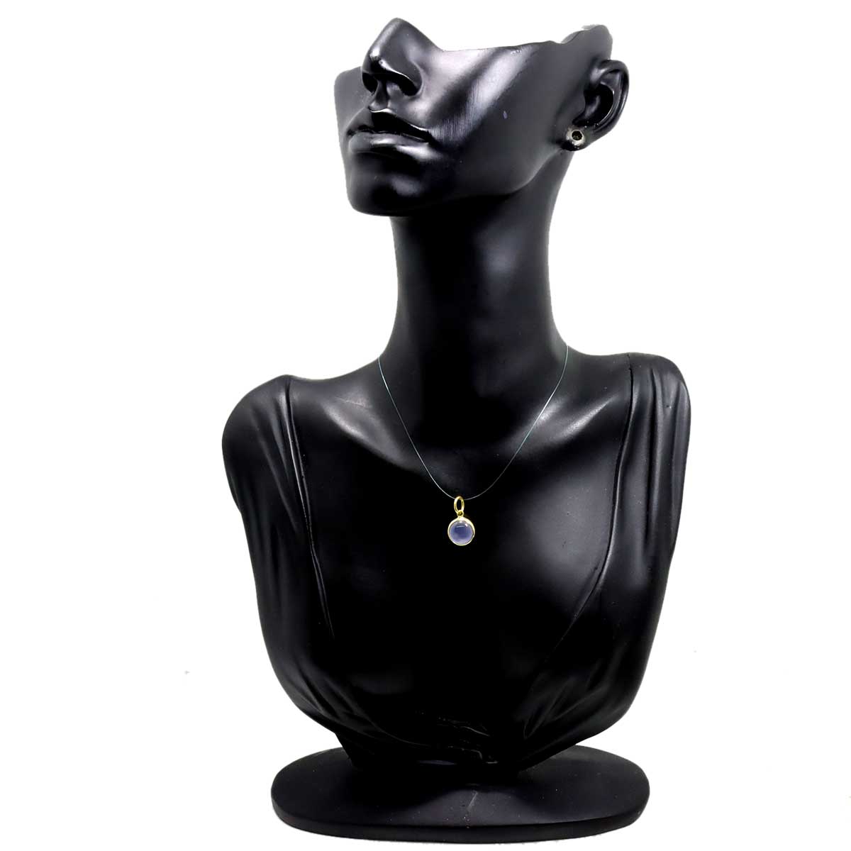 Chalcedony Pendant Top 18K Yellow Gold 750