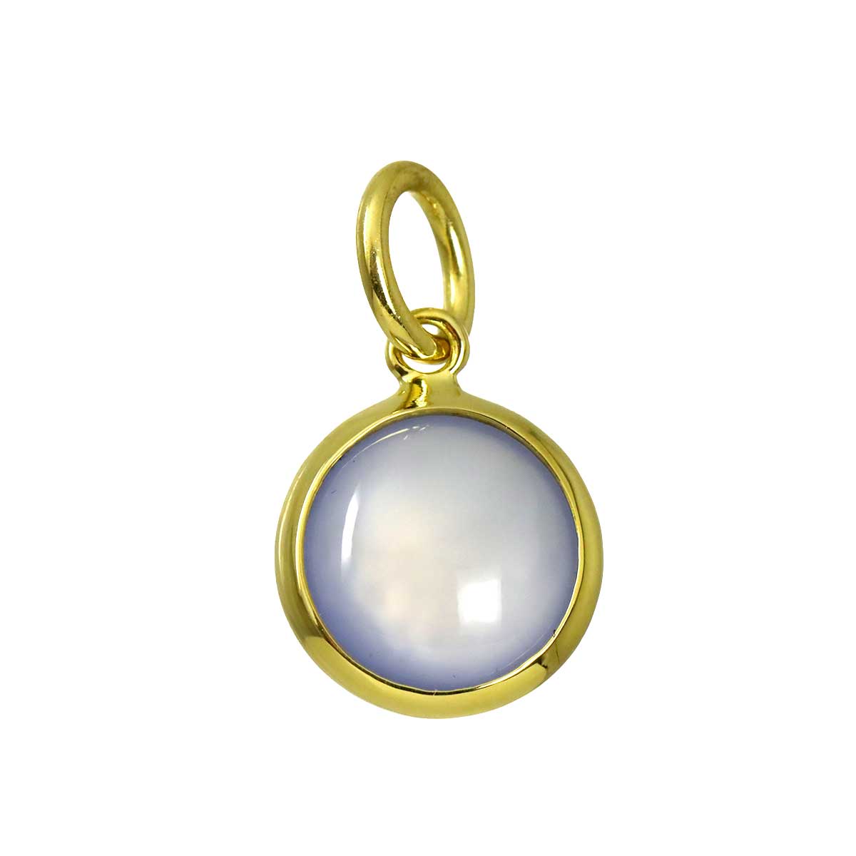 Chalcedony Pendant Top 18K Yellow Gold 750