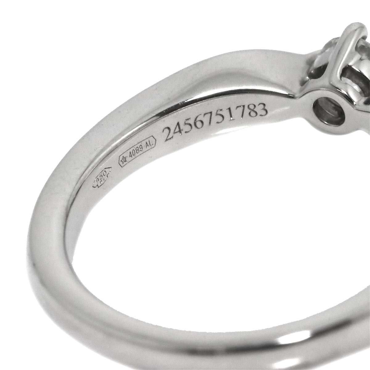 Diamond 0.19ct E/VS1/3EX Ring Platinum size48 4.5(US)
