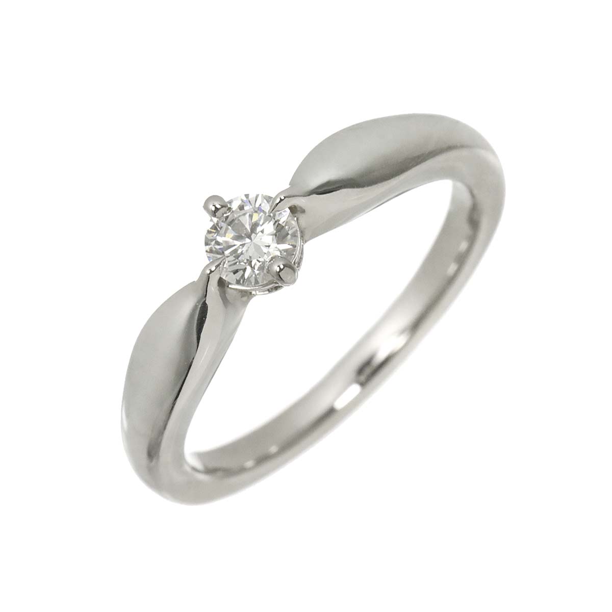 Diamond 0.19ct E/VS1/3EX Ring Platinum size48 4.5(US)