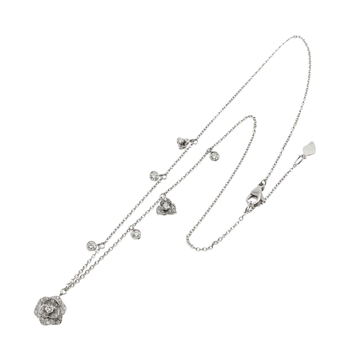 PIAGET Rose Diamond Necklace 18K White Gold 750