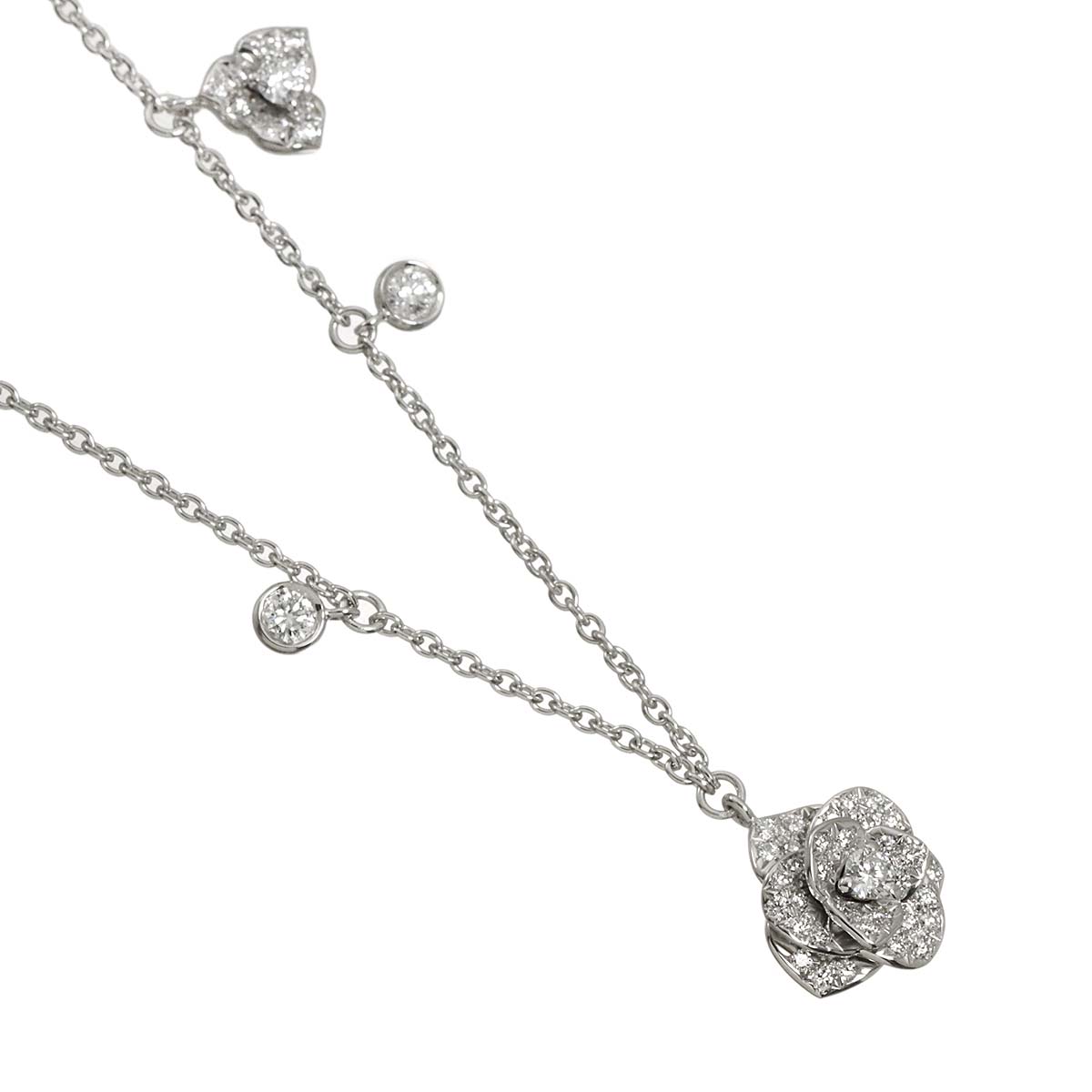 PIAGET Rose Diamond Necklace 18K White Gold 750