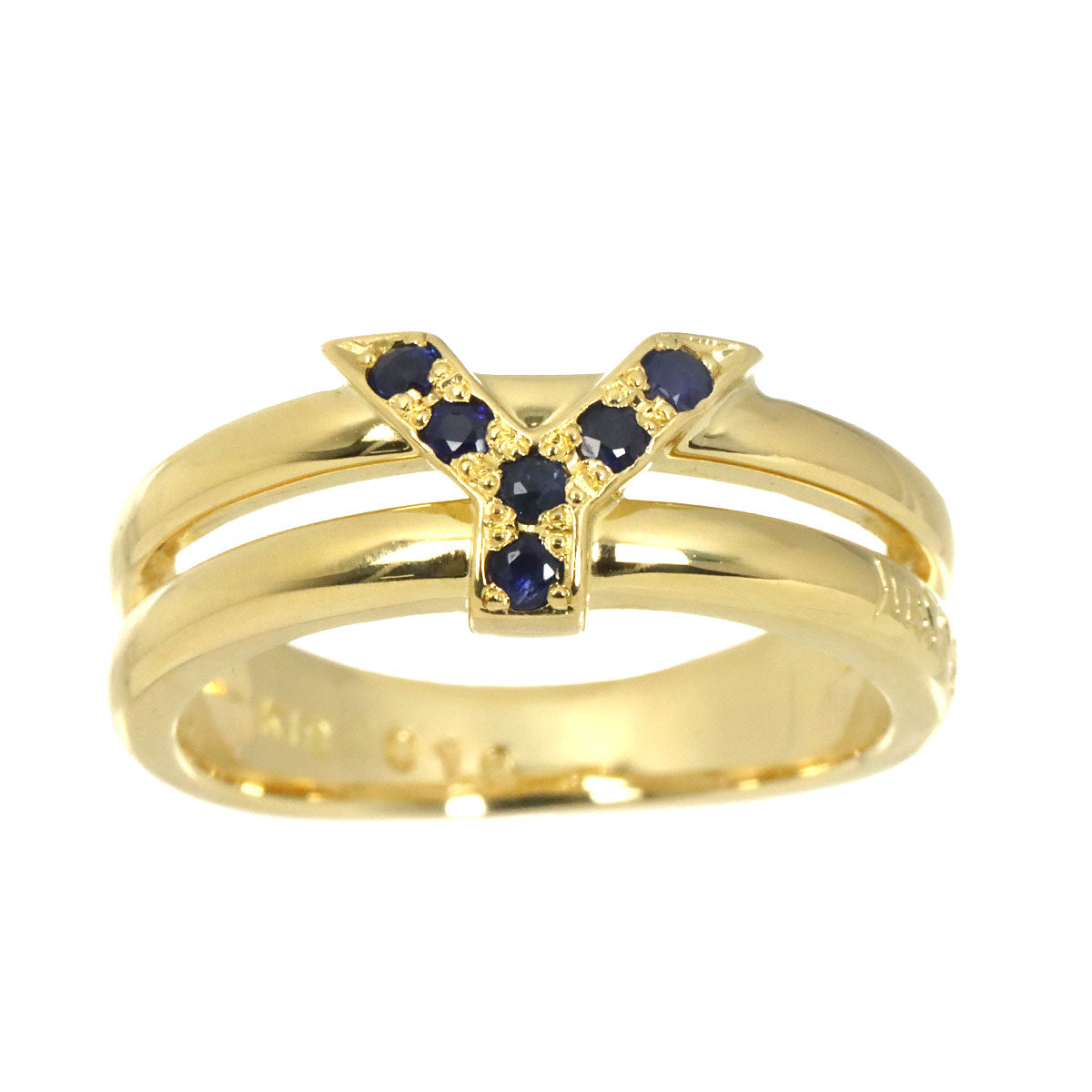 Sapphire Ring 18K YG 750 size5.25(US)