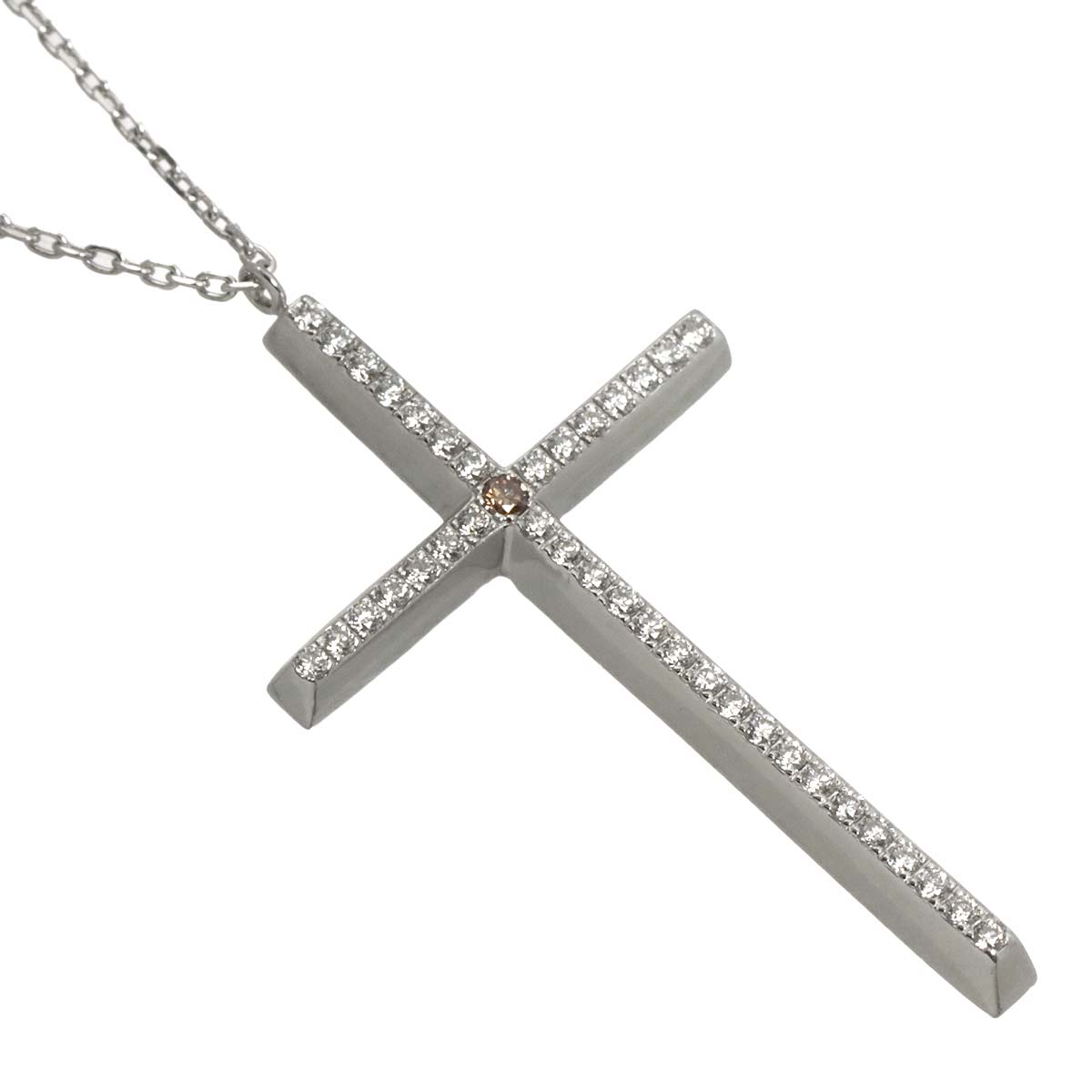 Diamond 0.65ct/0.16ct Necklace 18K White Gold 750
