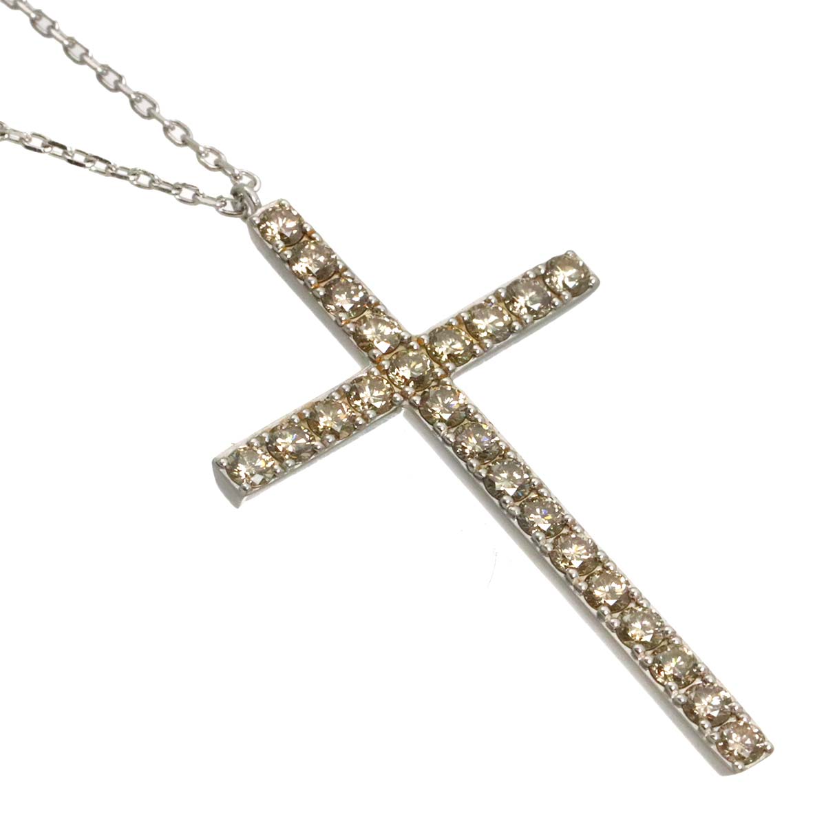 Diamond 0.65ct/0.16ct Necklace 18K White Gold 750