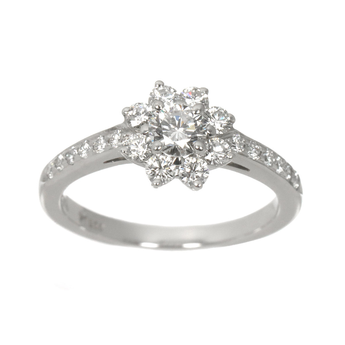 Flora Diamond Ring Pt Platinum Size4.5(US)