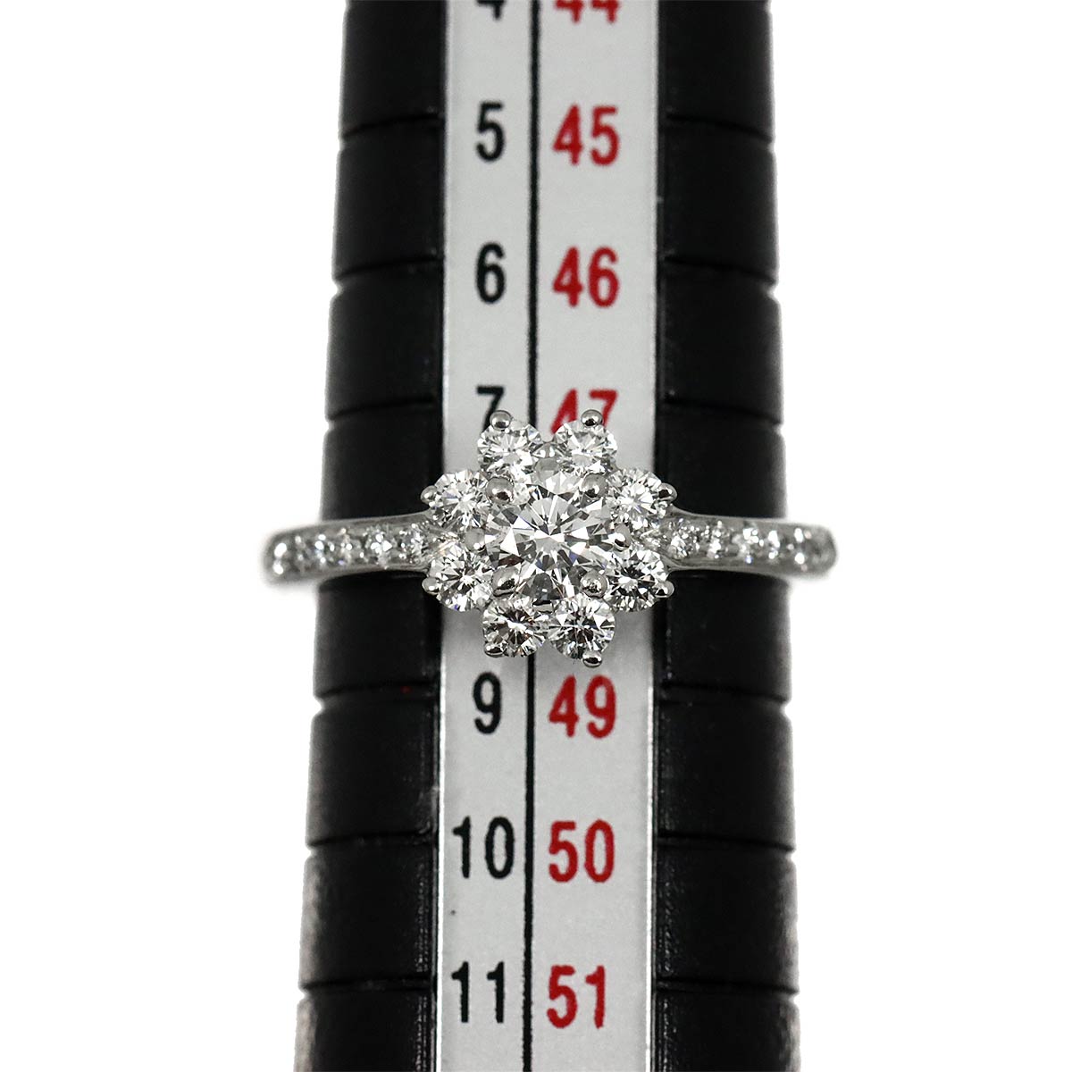 Flora Diamond Ring Pt Platinum Size4.5(US)