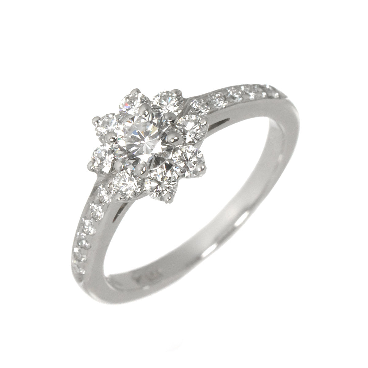 Flora Diamond Ring Pt Platinum Size4.5(US)