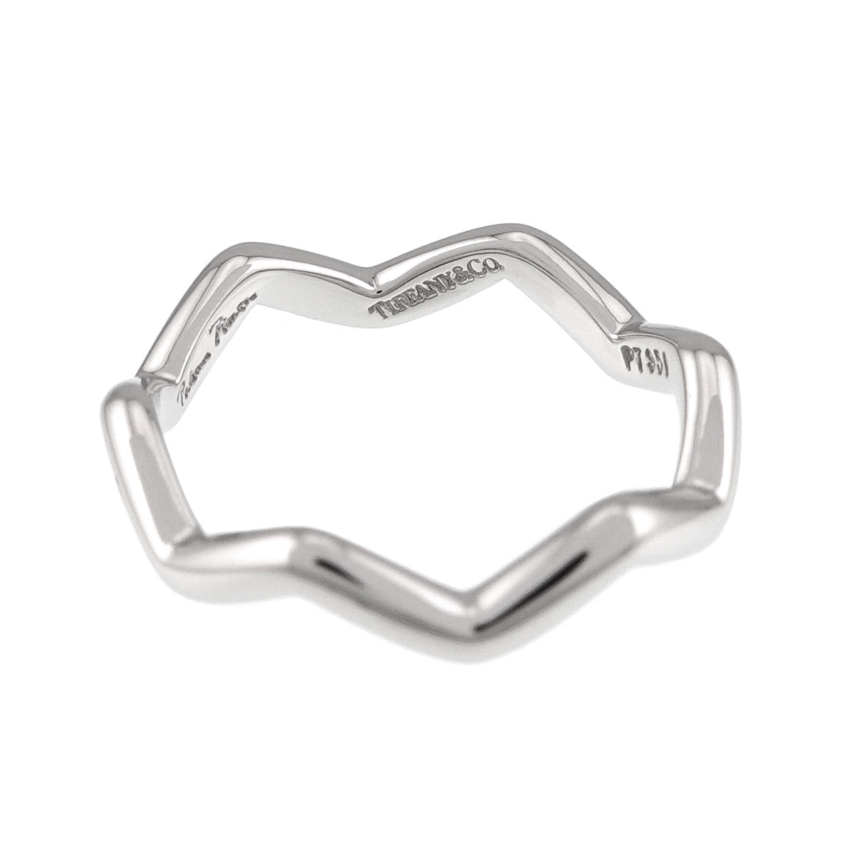 Zigzag Ring Pt Platinum size4.75-5(US)